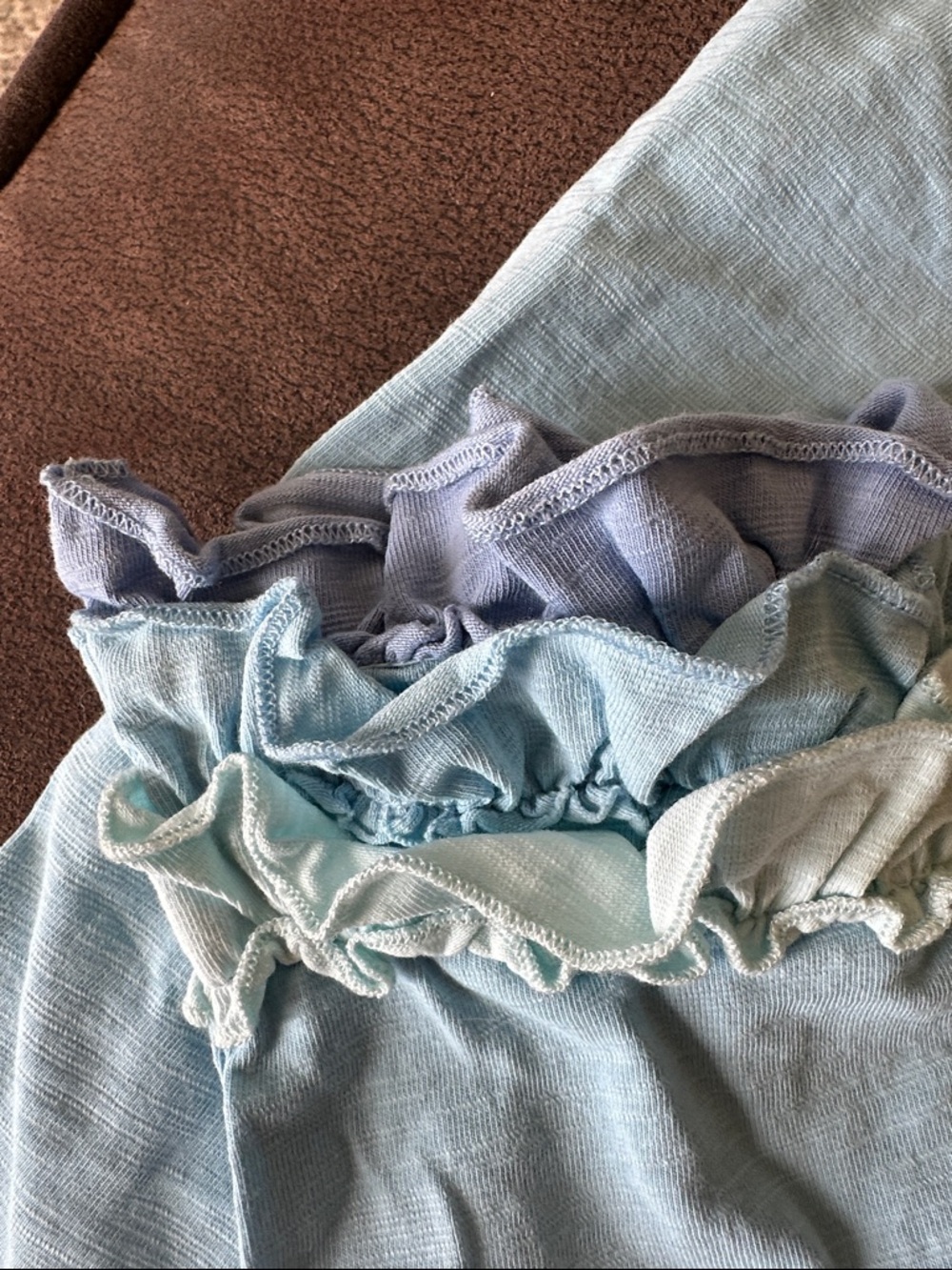 Matilda Jane Light Blue Knit Leggings with Ankle Ruffle size 12 NWOT - Picture 3 of 3